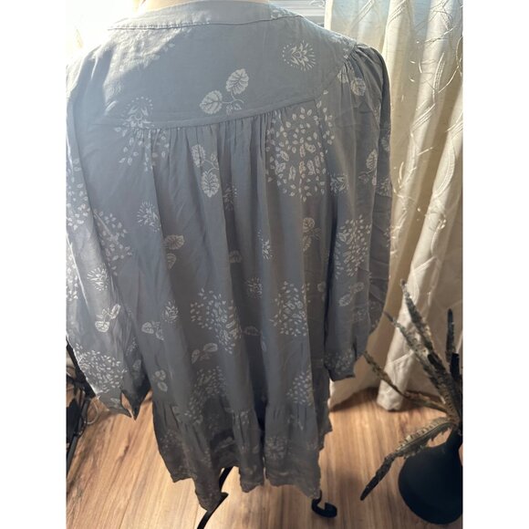 Anthropologie Holding Horses Pavón Ruffle Tiered Button Down Tunic Top Peasant M - Picture 4 of 14